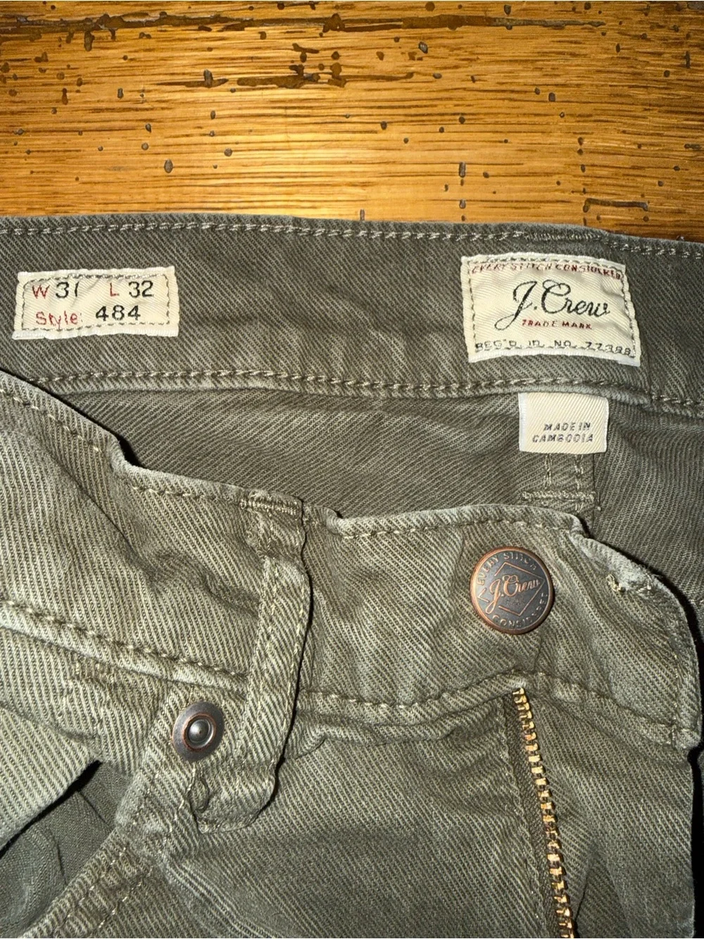 J. Crew Men's Dark Gray Corduroy Pants 31 c 32